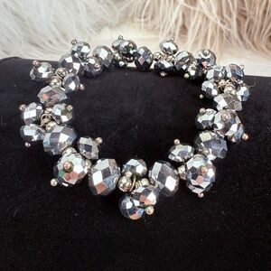 Pretty black, reflective stretch costume bracelet